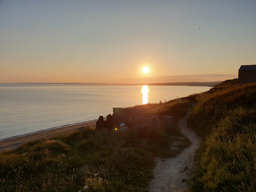 Gunwalloe coastline sunset